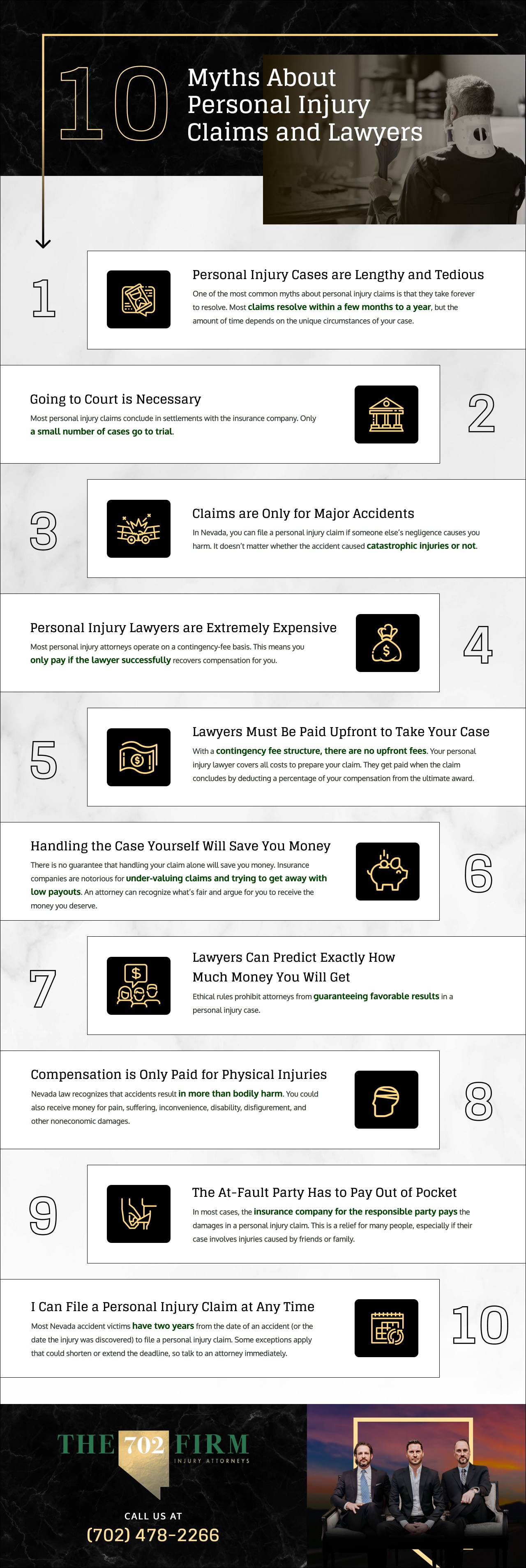 10 Myths About Personal Injury Claims and Lawyers